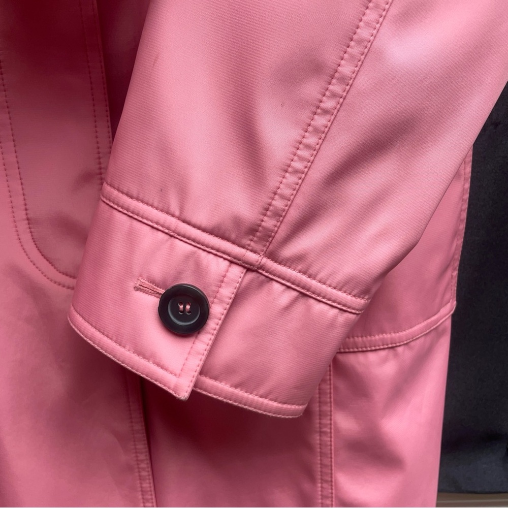Talbots Pink Button Front Rain Coat Jacket,  Sz 10P - Picture 6 of 8